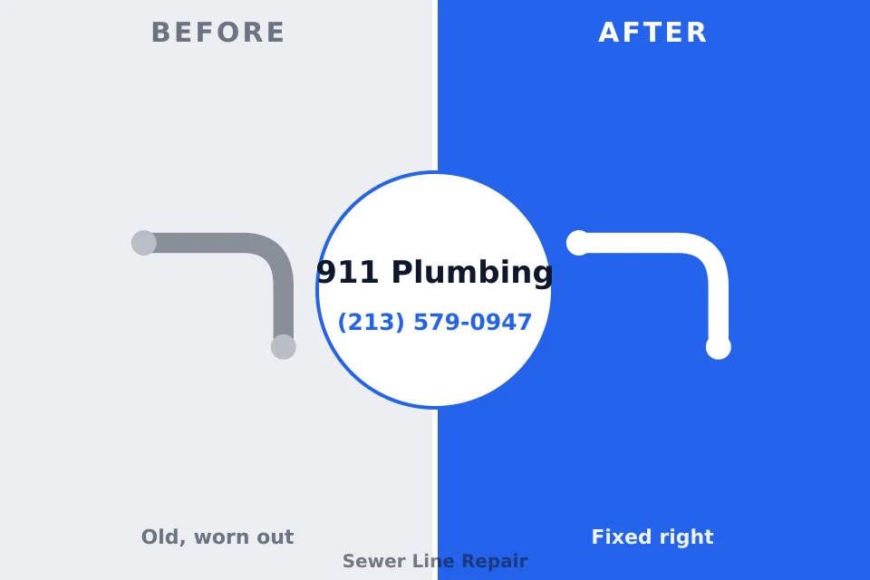 Before and after: plumbing repair Madison Center, CT